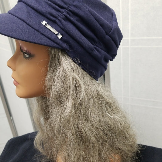 Pure Wavy LG Hat Wig 18" Natural Grey #NGX - LG914