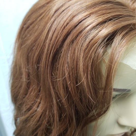 Pure Wavy SR Hair Systems Closure Wig 12" Dark Auburn #033 - SR909