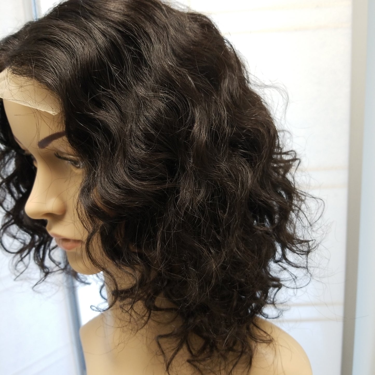 Pure Curly Closure Wig 10" Natural Black #01B