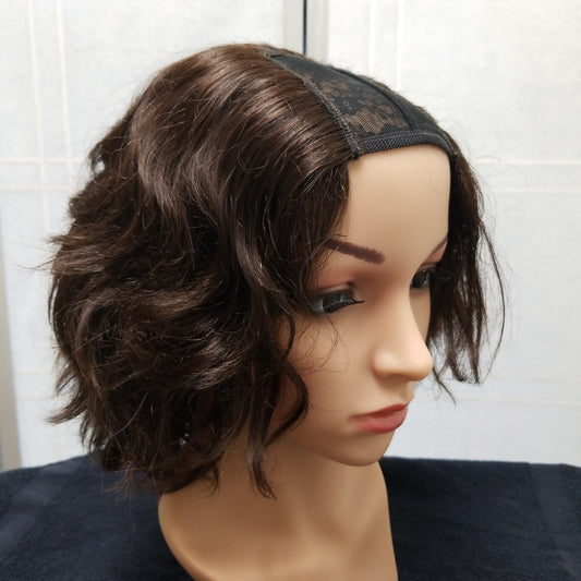 Standard Wavy U Part Wig 6" Natural Black #01B - 30471