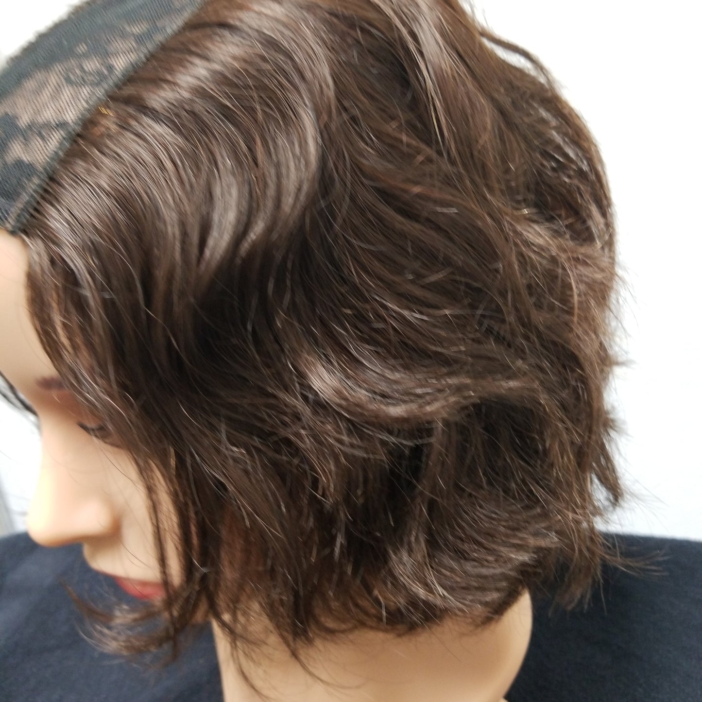 Standard Wavy U Part Wig 6" Natural Black #01B - 30471