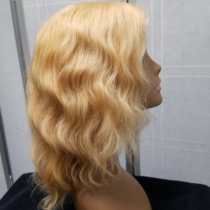 Standard DD Wavy Closure Wig 10" Platinum Blonde #613 - SL007