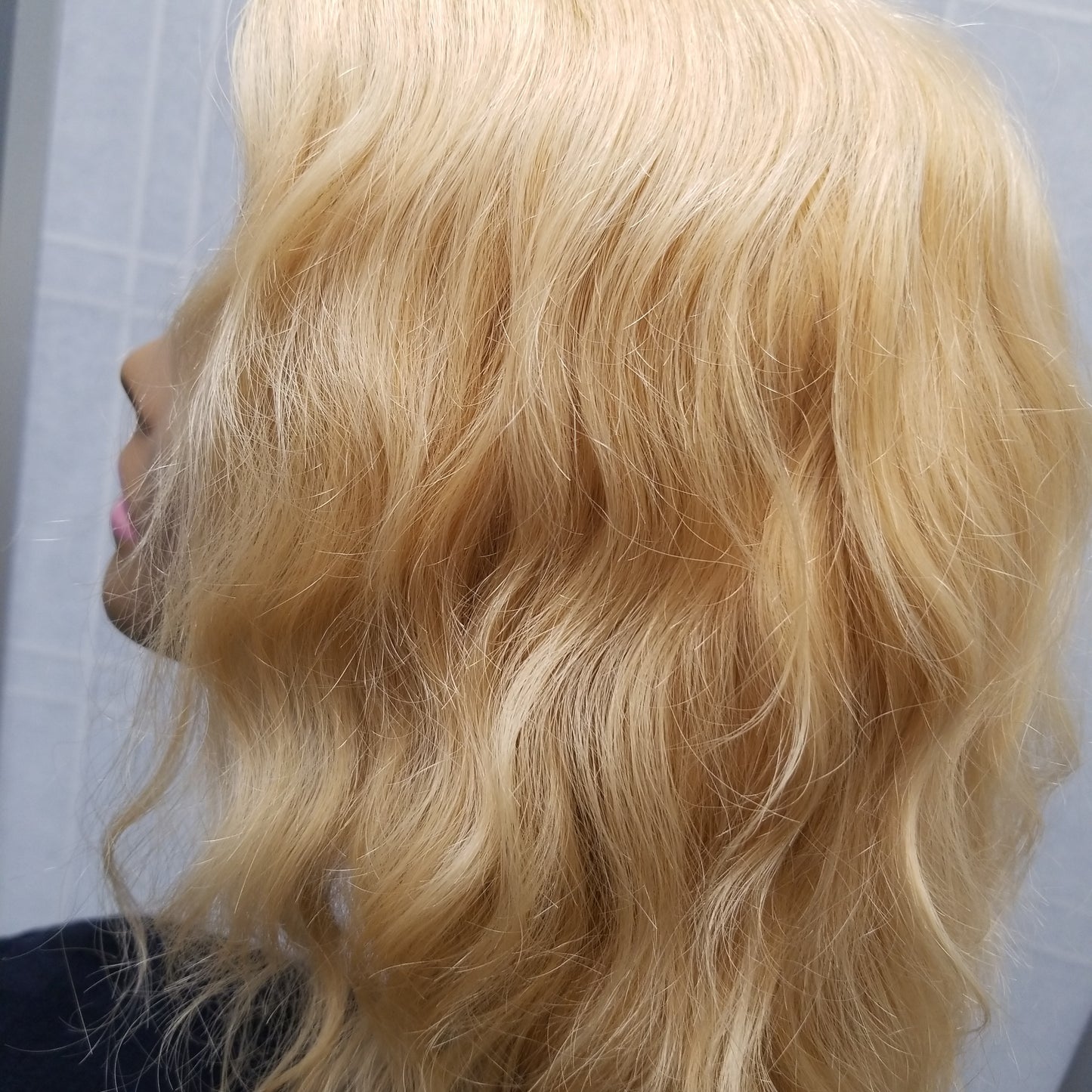 Standard DD Wavy Closure Wig 10" Platinum Blonde #613 - SL007