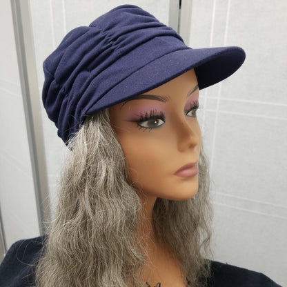 Pure Wavy LG Hat Wig 18" Natural Grey #NGX - LG914