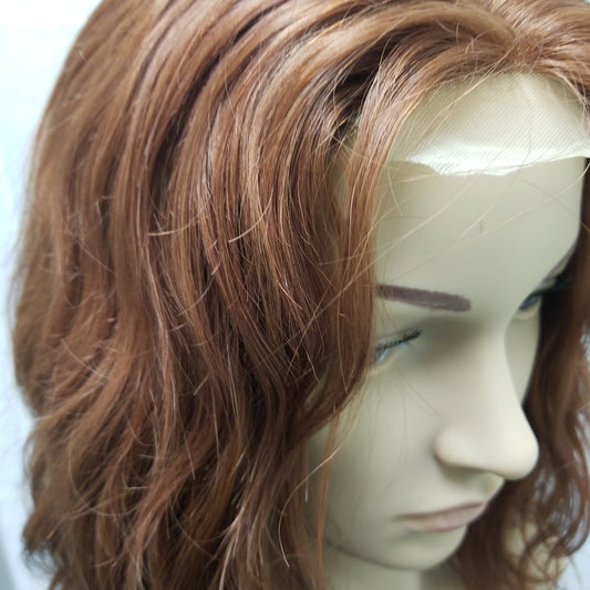 Pure Wavy SR Hair Systems Closure Wig 12" Dark Auburn #033 - SR909