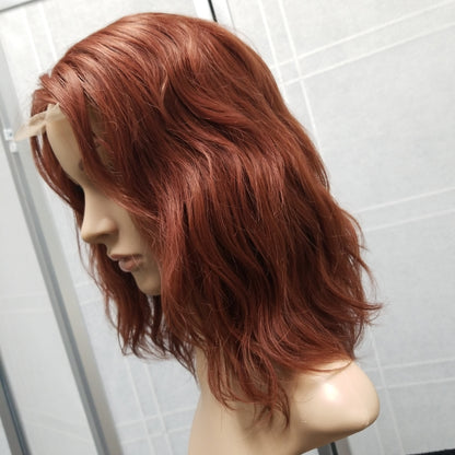 Pure Wavy SR Hair Systems Closure Wig 12" Dark Auburn #033 - SR909