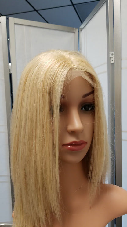 Pure DD Wavy Closure Wig 12" Lightest Blonde #060 - SL008