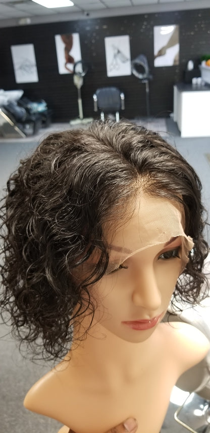 Pure Curly Full Lace Wig 10" Natural Black #01B - 81500