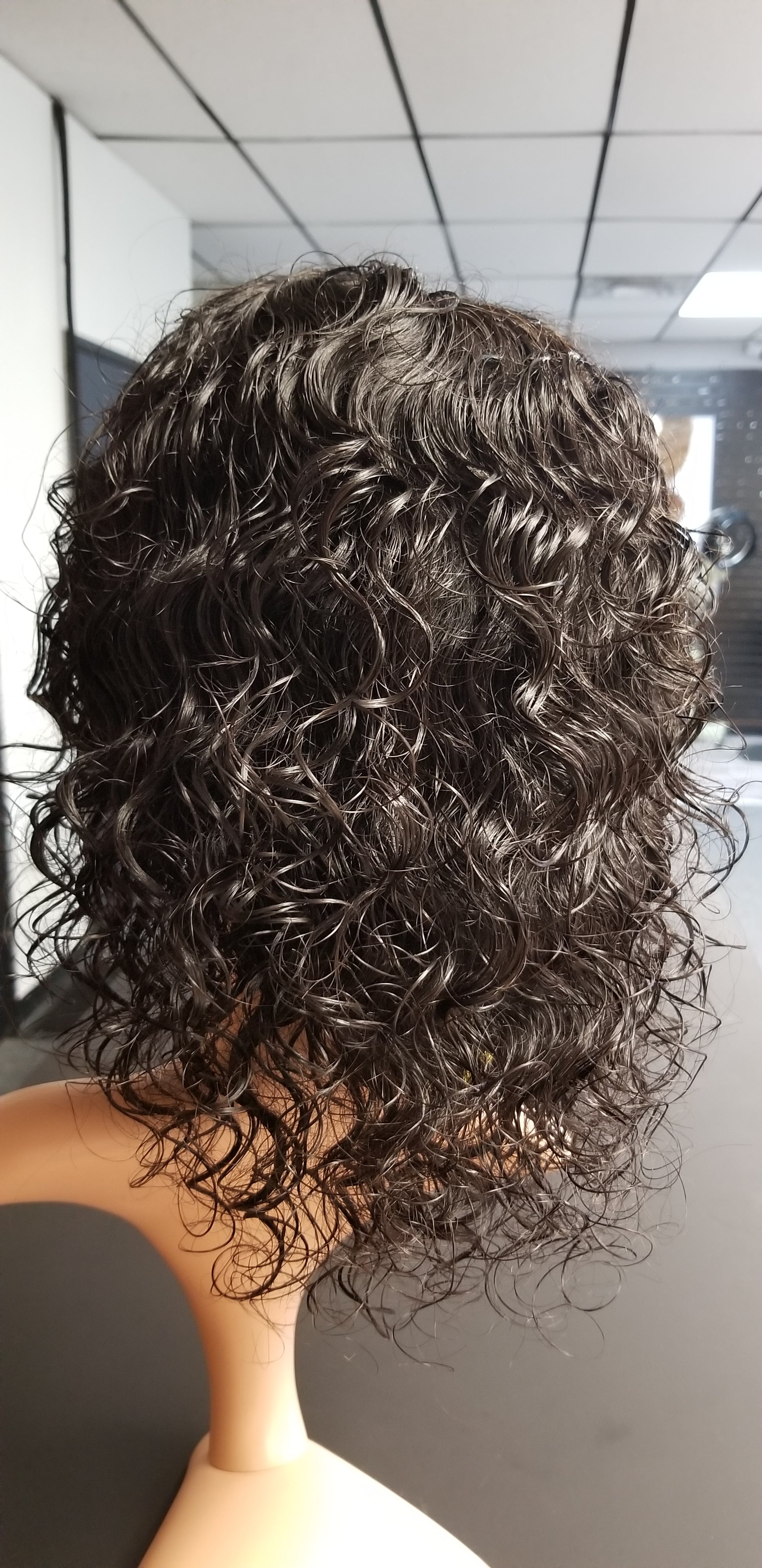 Full lace natural curly wig 10"